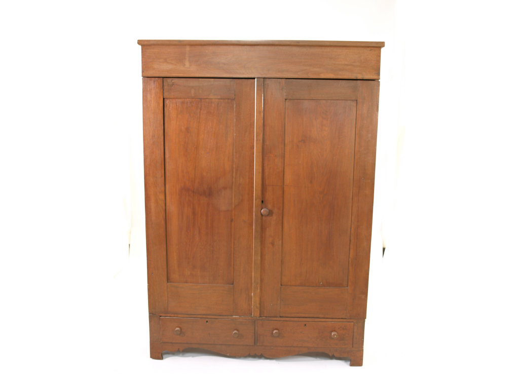 Appraisal: East TN Wardrobe th c walnut poplar and yellow pine