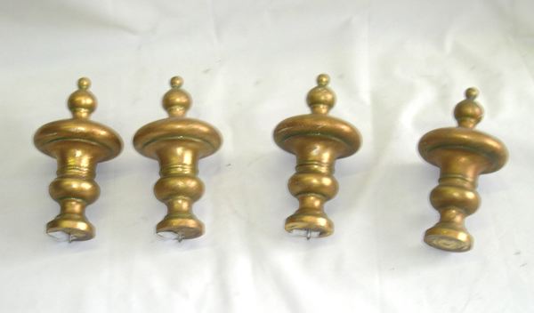 Appraisal: Set of Four Italian Vasiform Turned Giltwood Pole Finials in