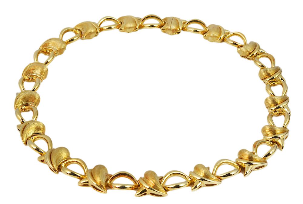 Appraisal: Henry Dunay kt Yellow Gold Choker Necklace Henry Dunay kt