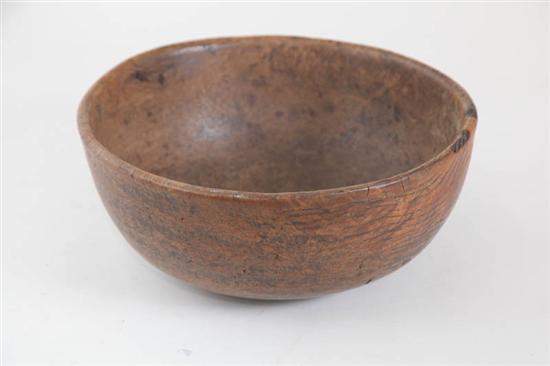 Appraisal: BURL BOWL American possibly New England th century ash Large