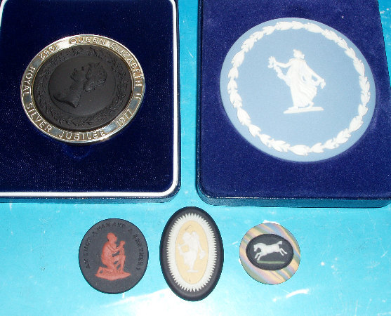 Appraisal: Collection Of Portrait Miniatures To Include Black Basalt Silver Jubilee