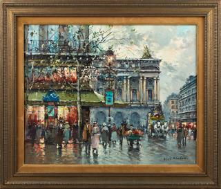 Appraisal: Antoine Blanchard - L'Avenue de l'Opera th c oil on