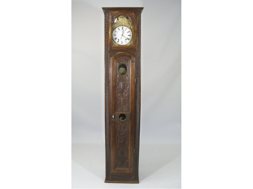 Appraisal: Antique French Morbier Tall Case Clock ca unsigned time and