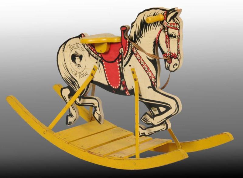 Appraisal: Tom Mix Western Rocking Horse Toy Description Tom Mix is