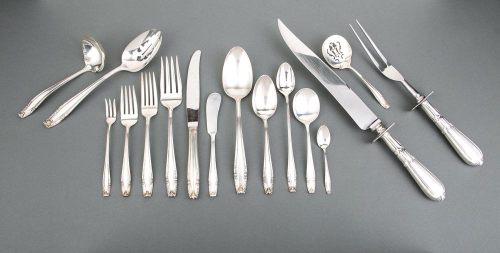 Appraisal: American Sterling Silver Flatware Service Wallace Stradivari pattern pat incl