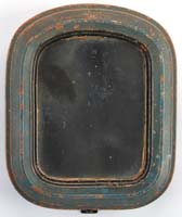 Appraisal: SMALL ANTIQUE PAINTED MIRROR The molded wood framed mirror has