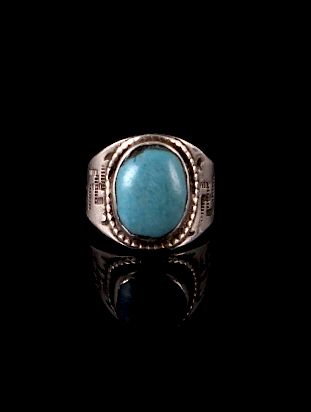 Appraisal: Navajo Sleeping Beauty Turquoise Ring For your consideration is a