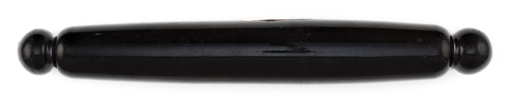 Appraisal: AMBER BLOWN-MOLDED GLASS ROLLING PIN TH CENTURY LENGTH AMBER BLOWN-MOLDED