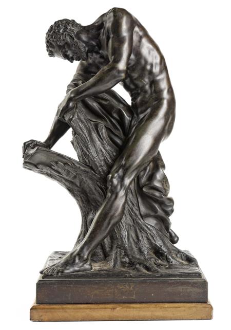 Appraisal: AFTER EDME DUMONT - MILO OF CROTON bronze dark brown