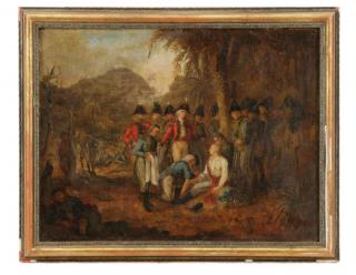 Appraisal: Continental School Wounded Soldier th C Oil British School th