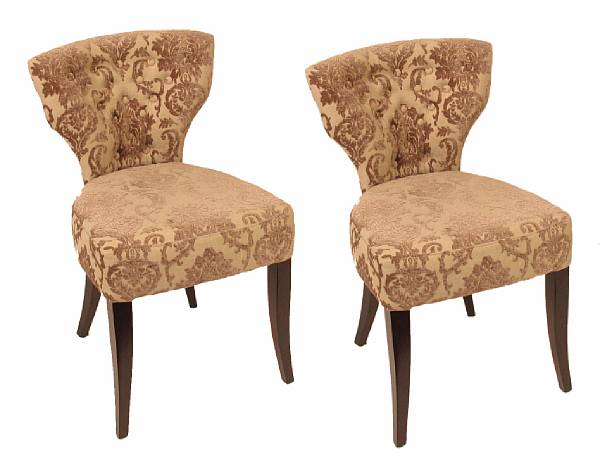 Appraisal: A set of four Regency style upholstered side chairs height