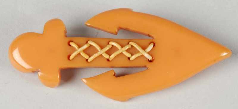 Appraisal: Bakelite Butterscotch Anchor Pin Condition Excellent Size L