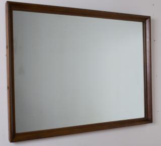 Appraisal: Wood Framed x Mid-Century dark wood framed wall mirror measures