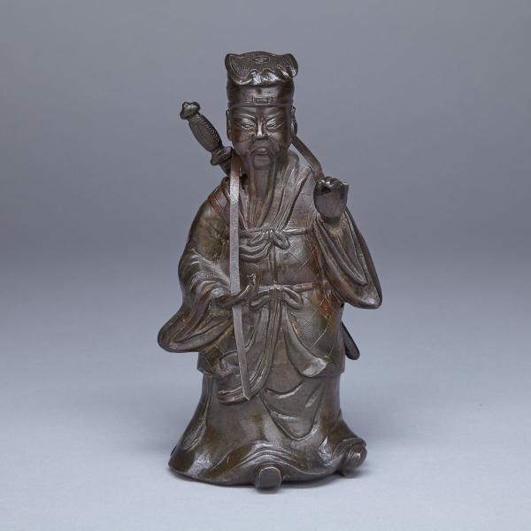 Appraisal: Small Bronze Figure of Lu Dongbin th Century Heavily cast