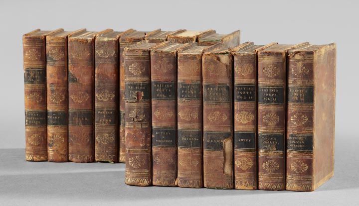 Appraisal: Forty-Three-Volume Leatherbound Set of The Works of the British Poets