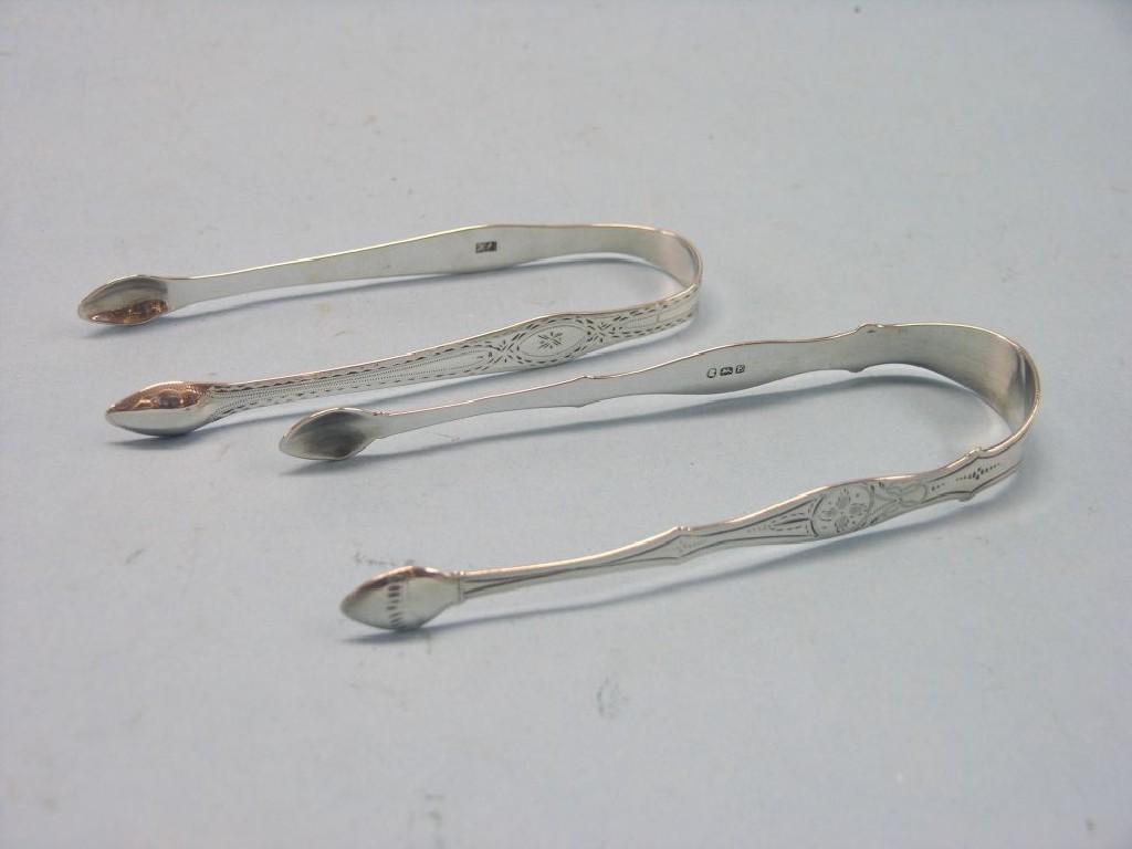 Appraisal: Bateman silver pair of sugar tongs by Hester no date