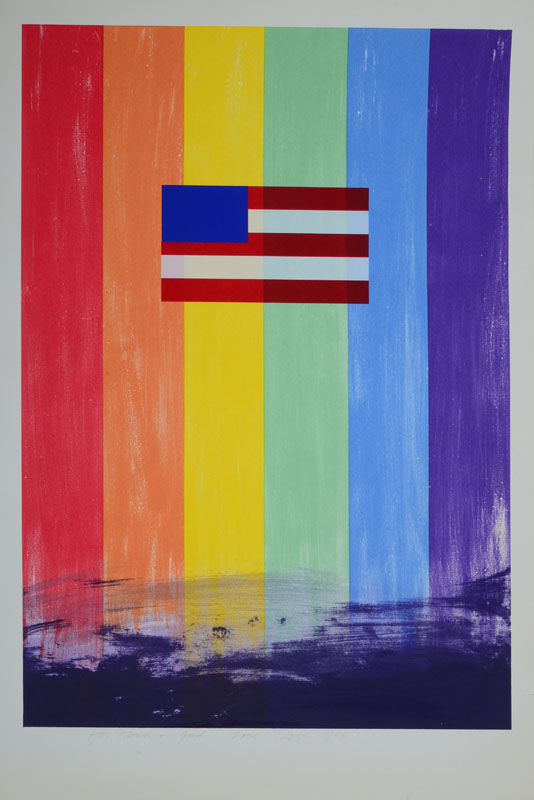 Appraisal: ROSS BLECKNER b GAY FLAG AND GAY FLAG Two lithographs