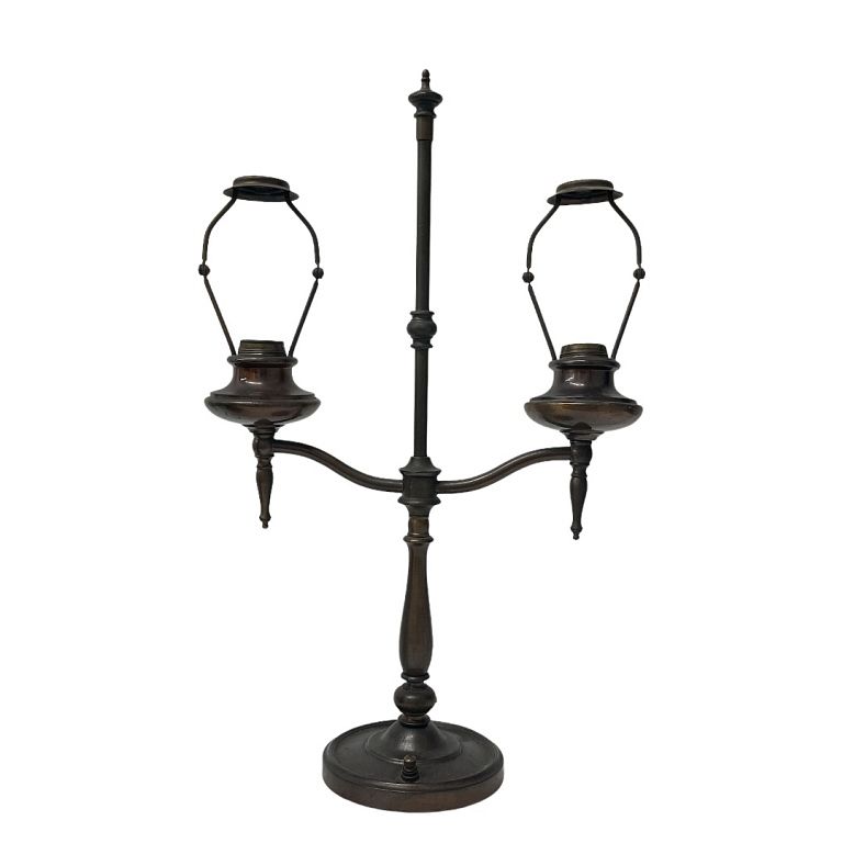 Appraisal: Bronze Lamp Bronze Lamp Measures Inches High x Inches Wide