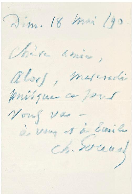 Appraisal: MUSIC -- GOUNOD Charles Group of four autograph letters signed