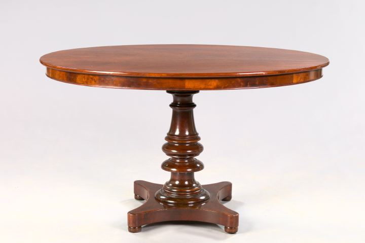 Appraisal: William IV Mahogany Tilt-Top Table second quarter th century the