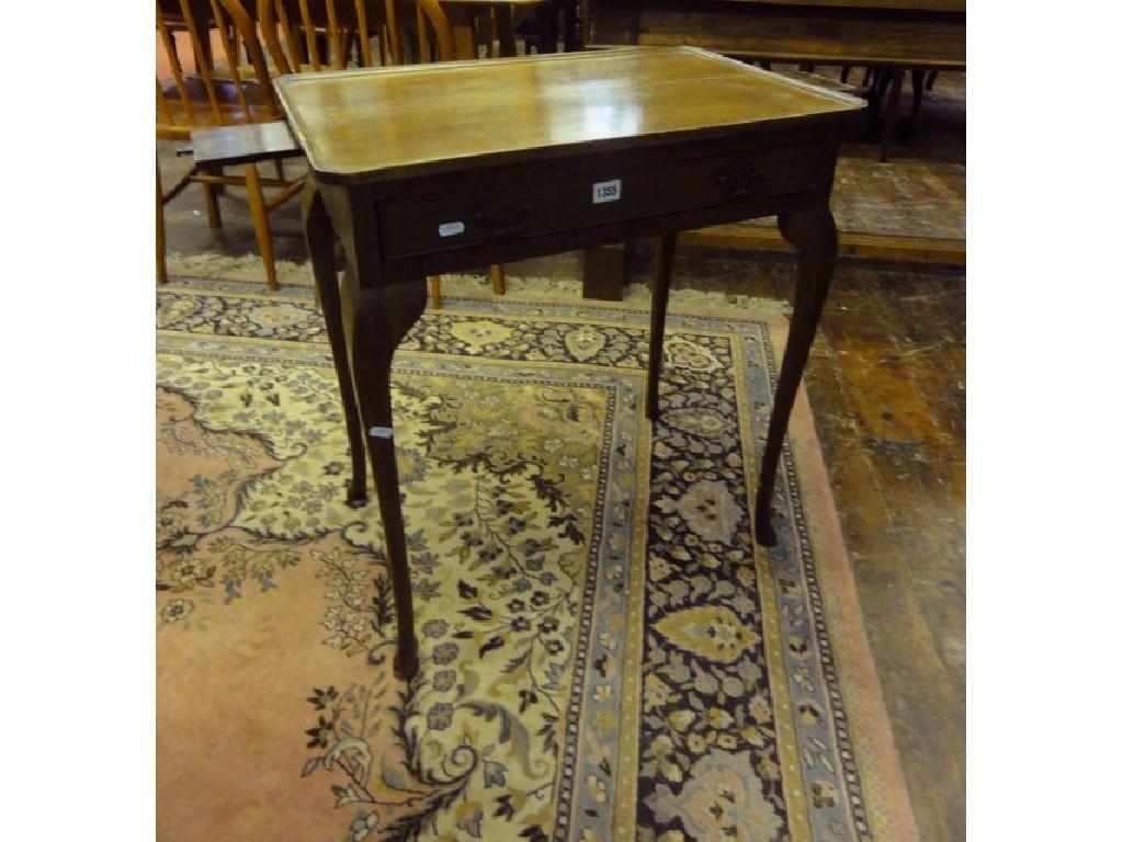 Appraisal: A Georgian style walnut silver table of rectangular form the