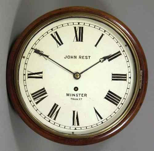 Appraisal: A late Victorian mahogany cased dial clock the ins cream