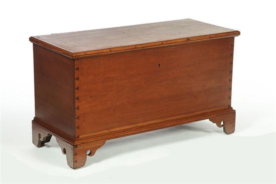 Appraisal: CHIPPENDALE BLANKET CHEST Probably Pennsylvania early th century walnut with