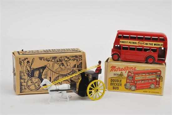 Appraisal: TWO MORESTONE MODELS INCLUDING DOUBLE DECKER BUS WITH ''ESSO'' DECAL