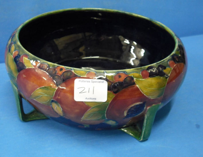 Appraisal: Moorcroft Burslem Liberty Style Bowl decorated with Pomegranites diameter cm