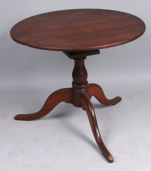 Appraisal: Fine Chippendale mahogany birdcage tip-top table h x diam top