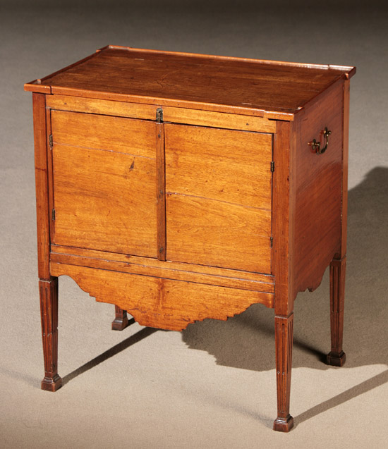 Appraisal: George III Style Mahogany Bedside Commode Mid- th Century Having