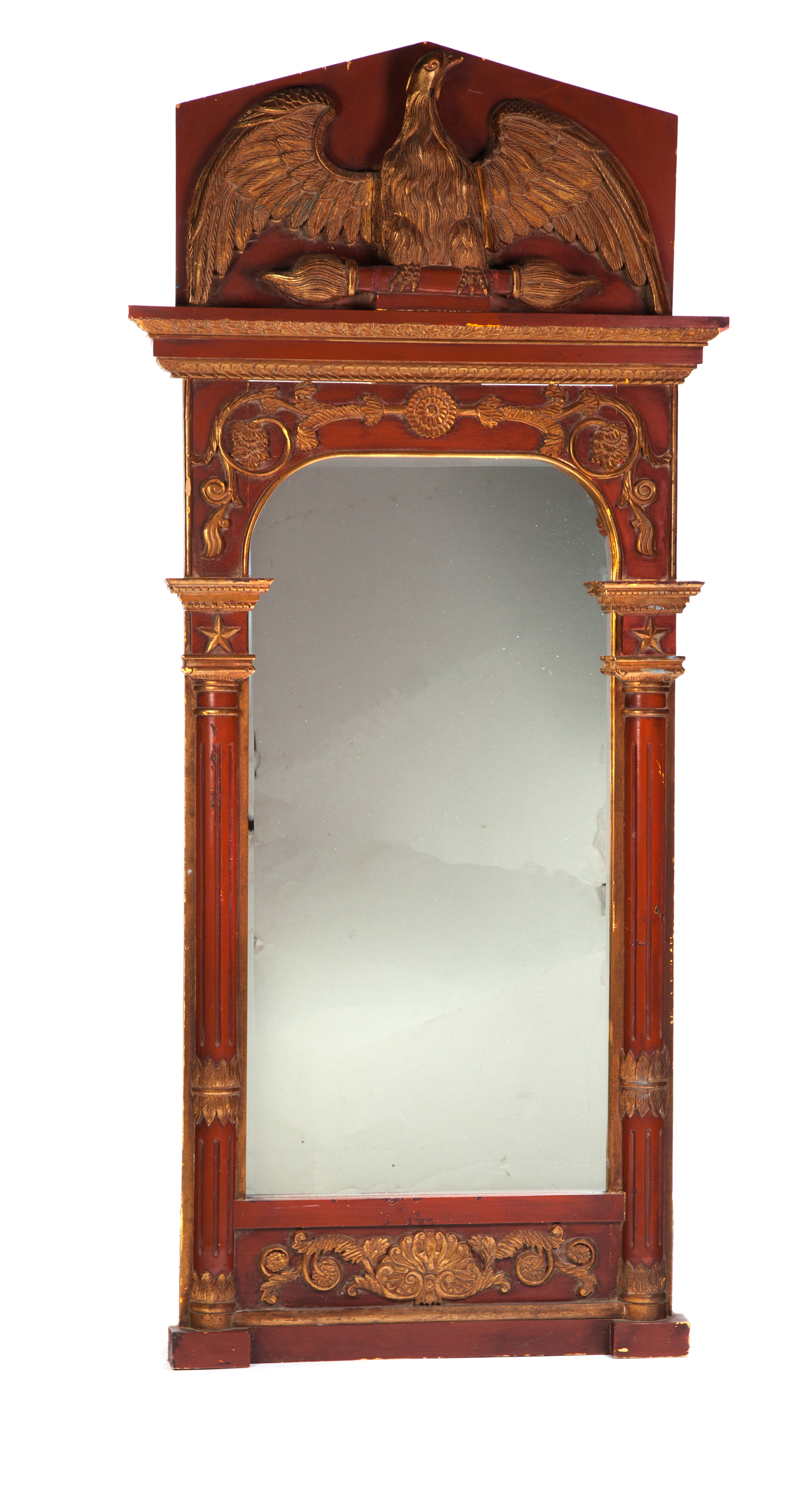 Appraisal: AMERICAN FRATERNAL LODGE MIRROR Early th century Wood and press