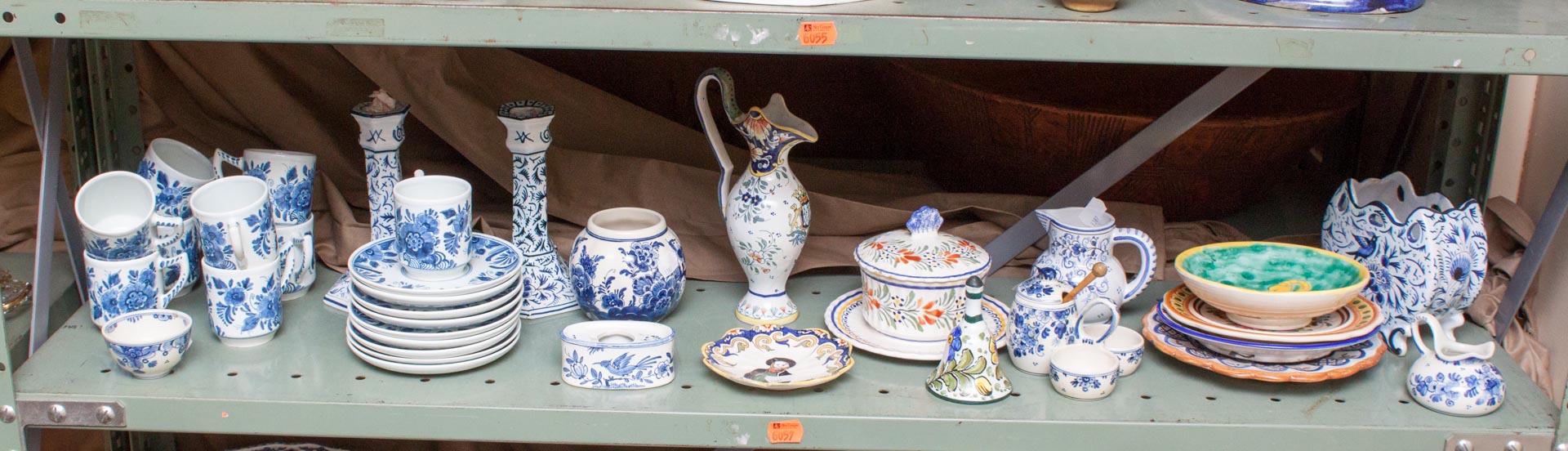 Appraisal: Assortment of Delft Spanish and French china