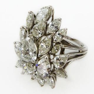 Appraisal: Vintage Approx Carat Pear Shape and Marquis Cut Diamond and