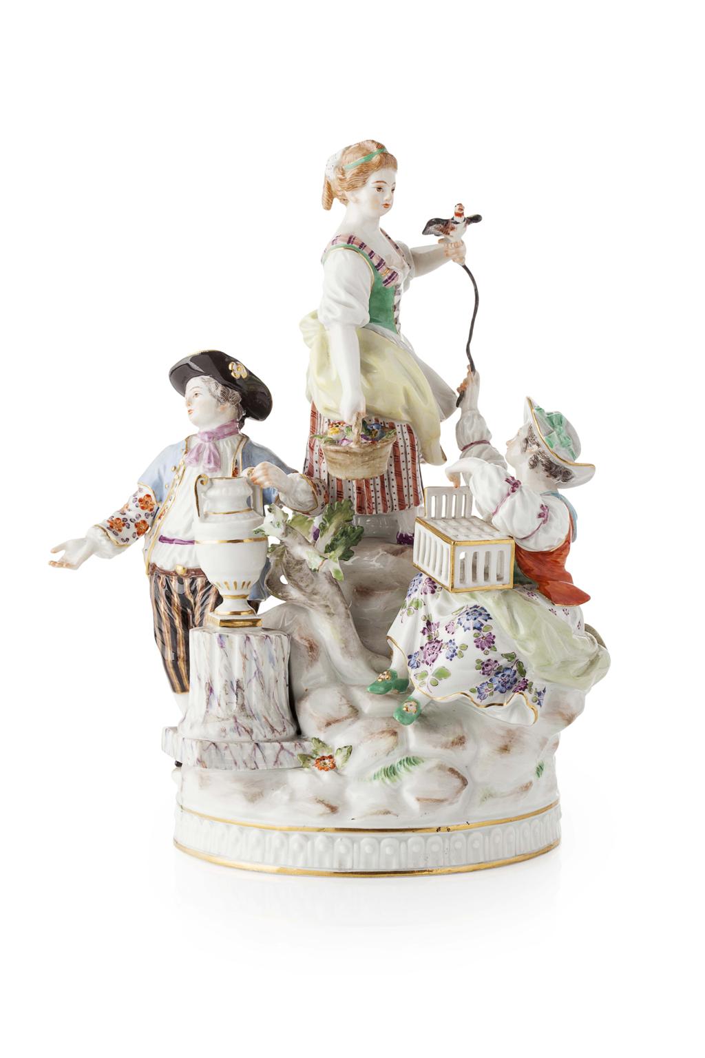 Appraisal: MEISSEN PORCELAIN FIGURE GROUP 'LIBERTY AND MATRIMONY' TH CENTURY modelled