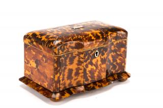 Appraisal: Regency Dome Top Tortoiseshell Tea Caddy C English early th