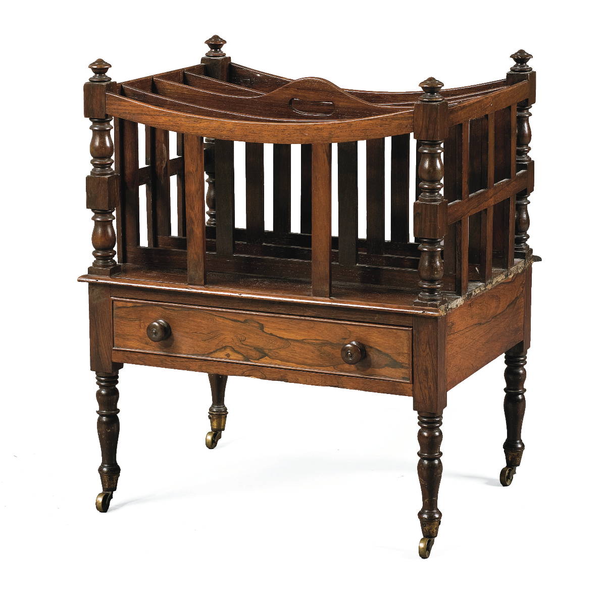 Appraisal: ENGLISH REGENCY MAHOGANY CANTERBURY Height inches width inches depth inches