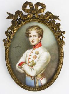 Appraisal: Late Th After Daffinger Duc De Reichstadt Miniature Portrait signed