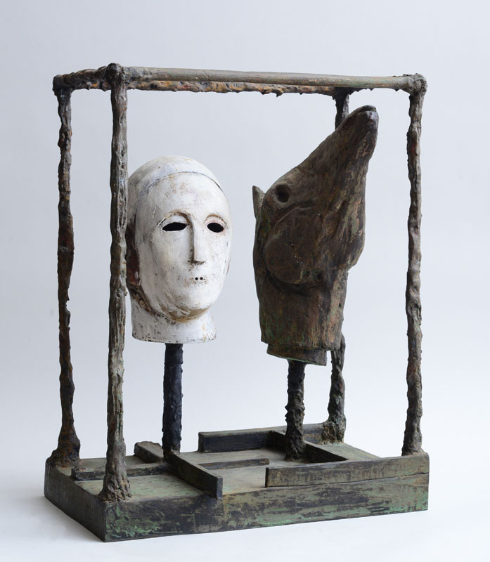 Appraisal: MIMMO PALADINO b UNTITLED Painted bronze signed dated and numbered