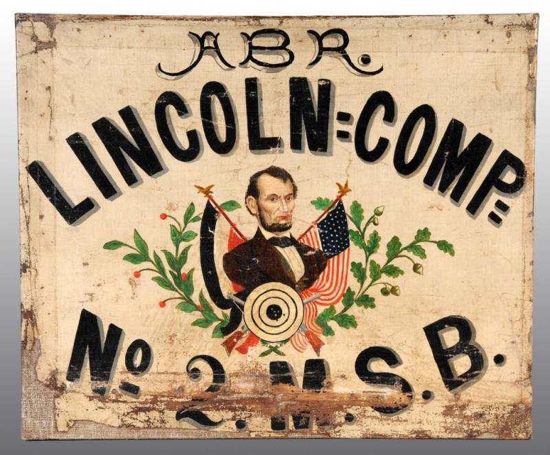 Appraisal: Oil on Canvas Lincoln-Comp Painting Description to For the Fraternal