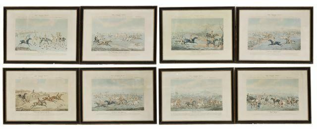 Appraisal: lot of Framed hand-colored aquatints on paper plates I-VIII of