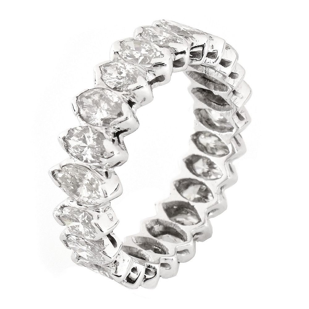 Appraisal: ct Diamond and Platinum Eternity Band s Carat TW Marquise