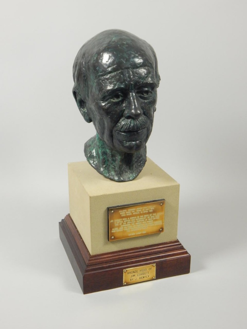 Appraisal: J Bently Colonel Edward James Jim Corbett bronze bust on