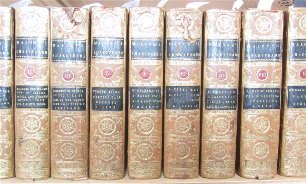 Appraisal: SHAKESPEARE W THE PLAYS AND POEMS EDITED EDMOND MALONE London