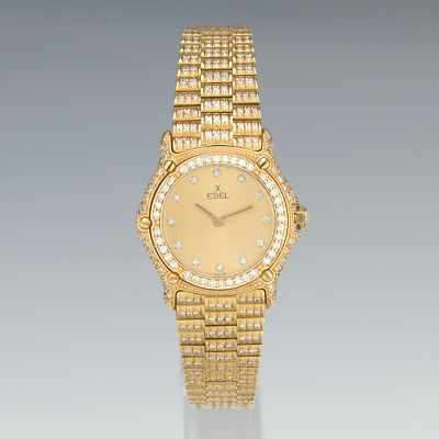 Appraisal: A Ladies' Ebel k Gold and Diamond Wrist Watch k