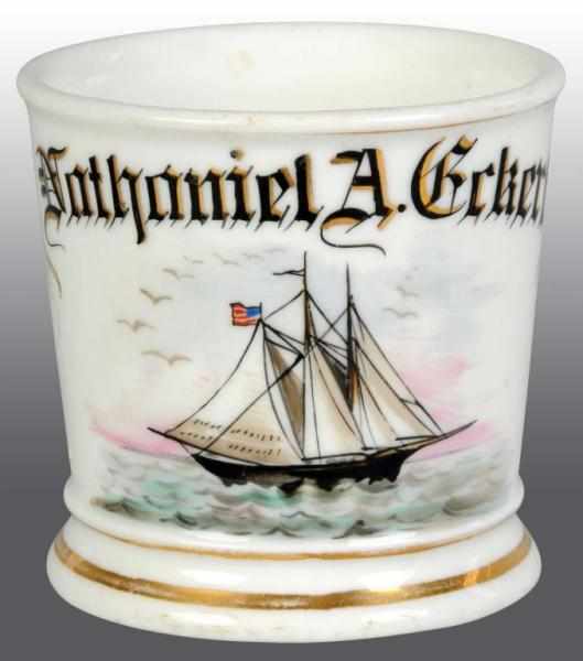 Appraisal: Sailing Ship Shaving Mug Description Nice image of sailboat Condition