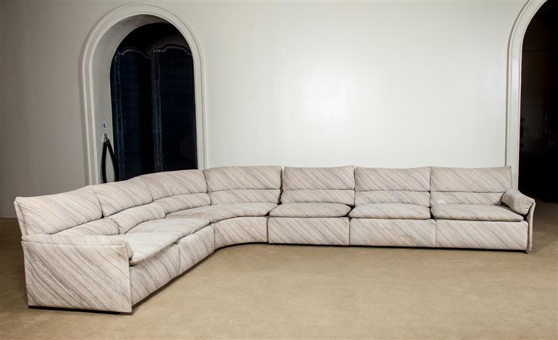 Appraisal: SECTIONAL SOFA SAPORITTI ITALIAN CIRCA Upholstery x ft x ft