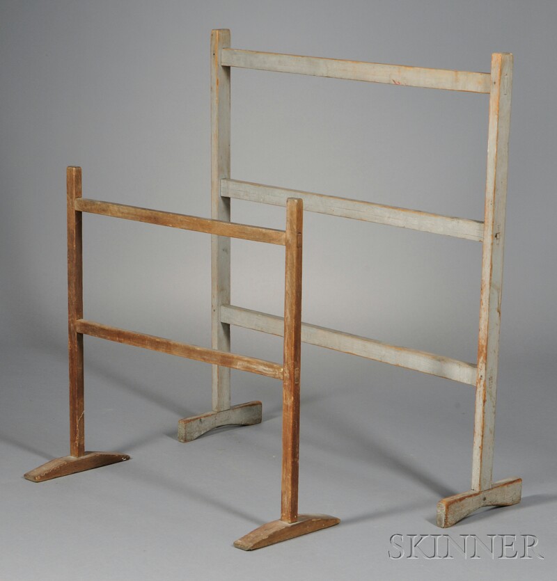 Appraisal: Two Trestle-foot Drying Racks New England early th century the