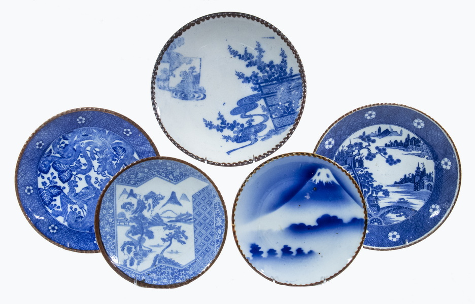 Appraisal: JAPANESE ARITA PORCELAIN PLATES Group of Japanese Meiji Period Blue