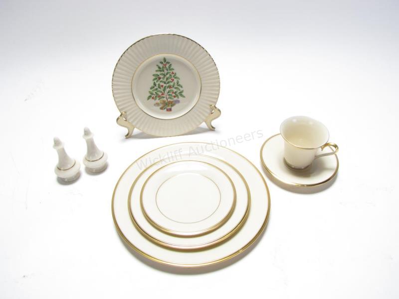 Appraisal: Set of Lenox Eternal and Holiday Tree China piece wedding